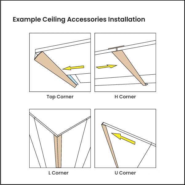 iPanel Lite Burma Teak Ceiling Sheet - Ceiling Accessories Installation iPanel Lite Burma Teak Ceiling Sheet - Ceiling Accessories Installation