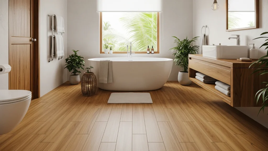 02. Luxury Vinyl Flooring vs Ceramic Tile Pros and Cons for Bathroom Flooring