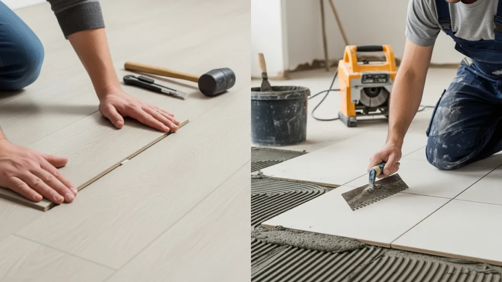 04. Luxury Vinyl Flooring vs Ceramic Tile Pros and Cons for Bathroom Flooring